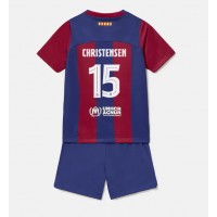 Dres Barcelona Andreas Christensen #15 Domáci pre deti 2023-24 Krátky Rukáv (+ trenírky)